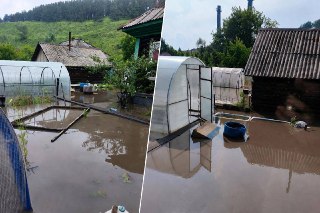 Затопление в Новокузнецке: Дворы и огороды под водой