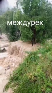 Наводнение на юге региона: горный ручей превратился в реку из-за дождей